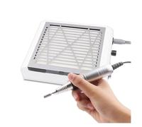 Aspirador con ventilador para recoger el polvo, Colector de uñas 60W Blanco Múltiples tamaños con ventilador extractor filtros for manicura