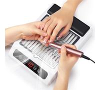 Aspirador con ventilador para recoger el polvo, Tamaños múltiples del equipo Q3 salón aspirador de la manicura colector clavo(D)