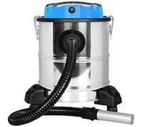 Aspirador de Cenizas Calientes - Potencia de 1200W - Depósito de Acero Inoxidable con Capacidad para 20 L - Soporta Temperaturas de Hasta 60 °C - Accesorios Incluidos - Bikain
