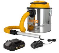 Aspirador de cenizas de 20 V + batería de litio 2 Ah depósito de acero inoxidable 12 L + filtro HEPA + cargador VITO