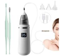 Aspirador de cerumen de orejas, limpiador de oídos eléctrico, limpiador de oídos, LCD, eliminación de cera auricular para una limpieza profunda, apto para niños y adultos