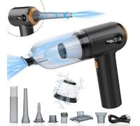 Aspirador De Mano 15000 Pa Potente Con Soplador De Polvo 4 en 1, Pantalla LED, Mini Recargable Por USB Para Coche, Hogar y Limpieza De Pelo De Mascotas