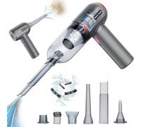 Aspirador de Mano, 9000 PA Aire Comprimido Limpieza PC, Mini Aspirador Coche Potente Portátil Recargable, Aspiradora De Coche Usb Aspiradora De Coche Para Pelo De Mascotas, Coche, Hogar, Oficina