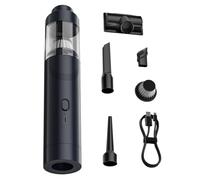 Aspirador de mano inalámbrico compacto - más ligero, más potente para limpieza rápida de problemas, pelo de mascotas, carpado y uso en el hogar - recargable, portátil, con bros