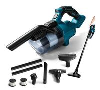 Aspirador de mano inalámbrico compatible con Makita 18 V, 16000 Pa, con 4 boquillas y depósito de polvo de 0,75 litros para suelos duros, alfombras, pelo de mascotas y coches.