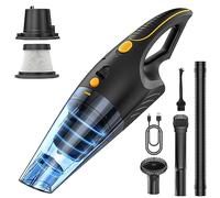 Aspirador de Mano Potente 120W, 13KPA, Aspiradora sin Coche, Aspiradora de Mano sin Cable Potente, Portatil Aspirador Sofa por Pelo de Mascota, Automóvil, Hogar, con luz LED, Absorbe Líquido