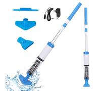 Aspirador de Piscina a Bateria, 3 en 1 Aspirador de Piscina Manual Portátil con Mango Telescópico, Limpiafondos Eléctrico de Piscina para SPA, Jacuzzi, Piscina Pequeñas