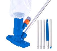 Aspirador de Piscina Portátil,Aspiradora de Mano para Piscina y SPA,Limpiador Subacuático con Cepillo,Poste de 5 Secciones de Bolsa de 50",para Piscinas sobre el Suelo,Estanques,5 Pieces