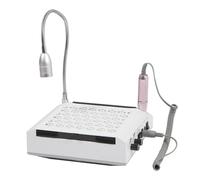 Aspirador de polvo de uñas profesional, aspiración de polvo para uñas manicura con luz LED y filtro, juego de fresa de uñas para uñas de gel 30.000 rpm, incluye 6 brocas de uñas para salón de uñas