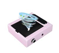 Aspirador de polvo uñas succión fuerte for manicura con filtro extraíble ventilador Extractor ajustable Para salón y hogar(Pink)