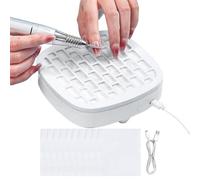 Aspirador de uñas - Aspirador de 14 x 14 cm | Limpiador ABS USB recargable de velocidad ajustable con filtros | Ideal para el salón de manicura, y para mantener las habitaciones ordenadas