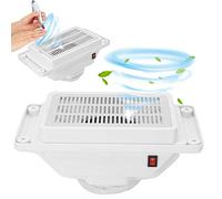Aspirador de uñas de mesa silenciosa 6 W, herramienta de manicura y pedicura, dispositivo colector de polvo de uñas con ventilador para salón de uñas profesional blanco(EU)