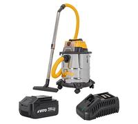 Aspirador en seco y húmedo de batería VIBCASL (20 V, 1 batería, 4 Ah, Volumen de recipiente: 20 l)