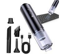 Aspirador Inalámbrico Para Automóvil - Aspirador Inalámbrico Con Potencia De Succión Fuerte, Silencioso, Potente Y Compacto Para Una Limpieza Profunda | Ideal Para Tapicería De Vehículos, Autocaravana