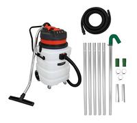 Aspirador Industrial Húmedo y Seco MaxBlast 90L 3000W | Kit de Postes para Canalones 7,2m | Manguera 5m | Motor Triple | Alta Potencia | Accesorios Versátiles para Limpieza de Canalones | Taller