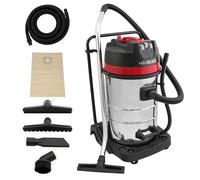 Aspirador Industrial MaxBlast 80L 3000W Húmedo y Seco | Motor Triple | Acero Inoxidable | Manguera 5m y Cable 9m | Alta Succión | Accesorios para Limpieza Profesional en Talleres | Garajes | Fábricas