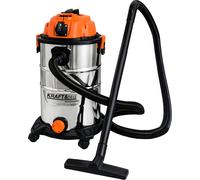 Aspirador Industrial Seco Húmedo 30L Acero Inoxidable KRAFT DELE Función Soplado