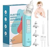 Aspirador nasal bebés, Aspirador nasal eléctrico con succión ajustable de 5 niveles, Aspirador nasal recargable con música y función calmante ligera para recién nacidos y niños pequeños