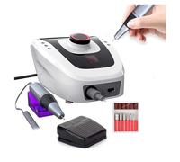 Aspirador Uñas, 140W multifunción 3 en 1 con 80W VU secador de uñas LED 30000Rpm taladro de uñas y aspiradora de 40W for herramienta de manicura de uñas(508 black)