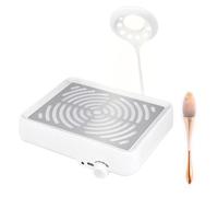 Aspirador Uñas, Extracción De Polvo Para Uñas, Aspirador De Uñas Con Filtro Y Lámpara Extracción De Polvo De Uñas Profesional Eficiente Fuerte Poder De Succión & Silencioso Para Salón De Uñas O Hogar