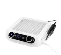 Aspirador UñAs, Potente colector de polvo de uñas Real de 60W for manicura, máquina perforadora de uñas de 35000RPM, aspiradora de uñas 2 en 1 con ventilador de polvo ajustador