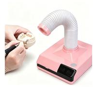 Aspirador y Extractor de Polvo para Uñas y Laboratorio Dental de 60W, Extractor de Polvo 2 en 1 con Luz LED, Brazo de Succión para Uñas Acrílicas, Pulido de Dentaduras, Lijado