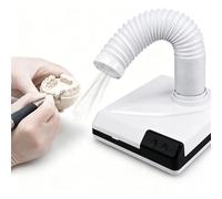 Aspirador y Extractor de Polvo para Uñas y Laboratorio Dental de 60W, Extractor de Polvo 2 en 1 con Luz LED, Brazo de Succión para Uñas Acrílicas, Pulido de Dentaduras, Lijado