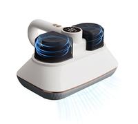 Aspiradora antiácaros, aspiradora de colchón de succión de 100 W y 8500 pa con 3 baterías de 1500 mAh, removedor de ácaros inalámbrico con luz UV-C con filtración HEPA para cama, ropa, sofá y alfombra