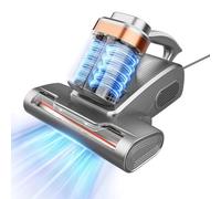 Aspiradora Antiacaros, Luz UV-C y 400W| Elimina el 99,9%| Aire Caliente a 60 Grados Centígrados, Alergenos y Pelos de Mascotas, Filtro HEPA y Cajas de Polvo Dobles 0.5L para Camas, para Camas y Sofás