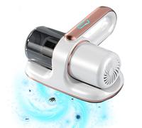Aspiradora Antiacaros para Colchones, 13KPa Aspirador Antiácaros con UV-C 100W Aspiradora de Mano con Filtro HEPA, destruye el 99,99% de Todos los ácaros para Colchones y Sofás (Blanco)