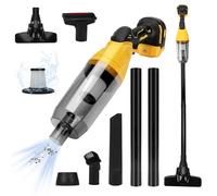Aspiradora con batería compatible con Dewalt 18 V 20 V (sin baterías), aspiradora portátil de mano de 26000 Pa con boquilla para juntas, boquilla para tapicería, boquilla para suelo, depósito de polvo
