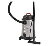 Aspiradora de cenizas y líquidos VALBERG 1200W 30L Inox presión de 16kPa WORX-01