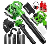 Aspiradora de hojas de gasolina con trituradora MalTec MasterBlow7500 W, motor de 2 tiempos, 26 cc, trituradora