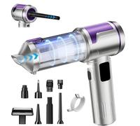 Aspiradora de Inalámbrica Portátil para Coche, 22000Pa de Potencia, Aspiradora de y Plumero de Aire para Limpieza de Coches, Hogar, Oficina, Pelo de Mascotas | Multi-Boquilla, Filtro Lavable, Luz LED