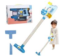Aspiradora de juguete, 1 juego de aspiradora para niños, juguete eléctrico desmontable realista de 24 x 5 con succión de trabajo, niño interactivo que desarrolla habilidades que funciona, azul, niño