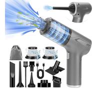 Aspiradora de Mano, Aspirador Coche Potente, 20000PA Escoba de Aspiradora Sin Cable - 4 en 1 USB Recargable Mini Aspiradoras, Inalámbrica Aspiradores de mano Portatil para Pelo Mascotas, Casa, Cocina