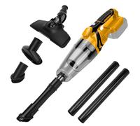 Aspiradora de mano inalámbrica compatible con batería Dewalt de 20 V, aspiradora portátil de 10000 Pa con 4 boquillas, contenedor de polvo de 0,75 L, luz LED, para el hogar y el coche (sin batería)