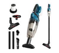 Aspiradora de mano inalámbrica compatible con Makita 18 V, 10000 Pa, con 4 boquillas y depósito de 0,625 L para suelos duros, alfombras, pelo de animales y coches