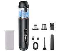 Aspiradora de mano inalámbrica con batería - 20000 pa Auto Aspiradora fuerte, mini aspiradora para coche, PC, sofá, casa, grietas y esquinas, accesorios de coche, se puede utilizar como bomba inflable