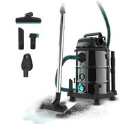 Cecotec Conga Rockstar Wet & Dry Steel Pro Tool Aspiradores en seco y húmedo, 1600 W, 30 Liters, Negro
