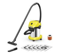 Aspiradora de Tambor Kärcher 1.628-152.0 1000W Seco y Húmedo Bolsa 17L Negro Plata Amarillo