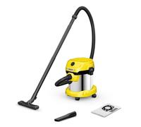 Aspiradora de Tambor Kärcher WD 2 Plus S V-15/4/18 1000W Con Bolsa Acero Inox Amarillo