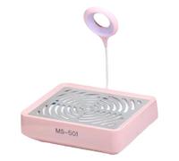 Aspiradora Dental portátil de 40W con lámpara USB, potente Extractor polvo escritorio silencioso ajustable, equipo laboratorio Para salón y hogar(Pink)