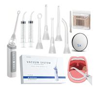 Aspiradora electrónica eliminar cálculos amígdalas 3 niveles succión ajustables LED kit eliminación cálculos amígdalas espejo aumento 5x hisopo algodón irrigador oral depresor lengua(009)