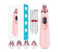 Aspiradora eliminadora de puntos negros, recargable, limpiador de poros faciales, extractor de puntos negros con 3 niveles de succión y 4 cabezales de succión, herramientas de eliminación de puntos negros para hombres y mujeres