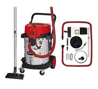 Aspiradora en seco y húmedo Einhell TE-VC 2350 SA e 1600 W, depósito de acero inoxidable de 50 L, clase de polvo L
