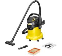 Aspiradora en seco y húmedo KWD 5 V-25/5/22 de 25 l y 1100 W (negra/amarilla) - KARCHER