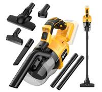 Aspiradora inalámbrica Dewalt 20 V, aspiradora de mano con filtro HEPA lavable, limpiador potente para coche, alfombras y muebles (batería no incluida)