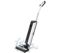 Aspiradora inalámbrica en seco y húmedo, fregona inalámbrica inteligente multisuperficie, lavadora de suelo, autolimpieza doméstica de mano, 3 modos de limpieza White and black