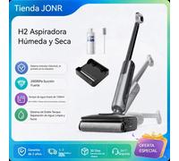 Aspiradora Inalámbrica Húmeda-Seca JONR H2 con Sistema Antiodor OdorLock de Doble Tanque 180 ° Limpiador de pisos Lie-Flat con tanque de 1500 ml y 45 minutos de autonomía, para limpieza de bordes de H